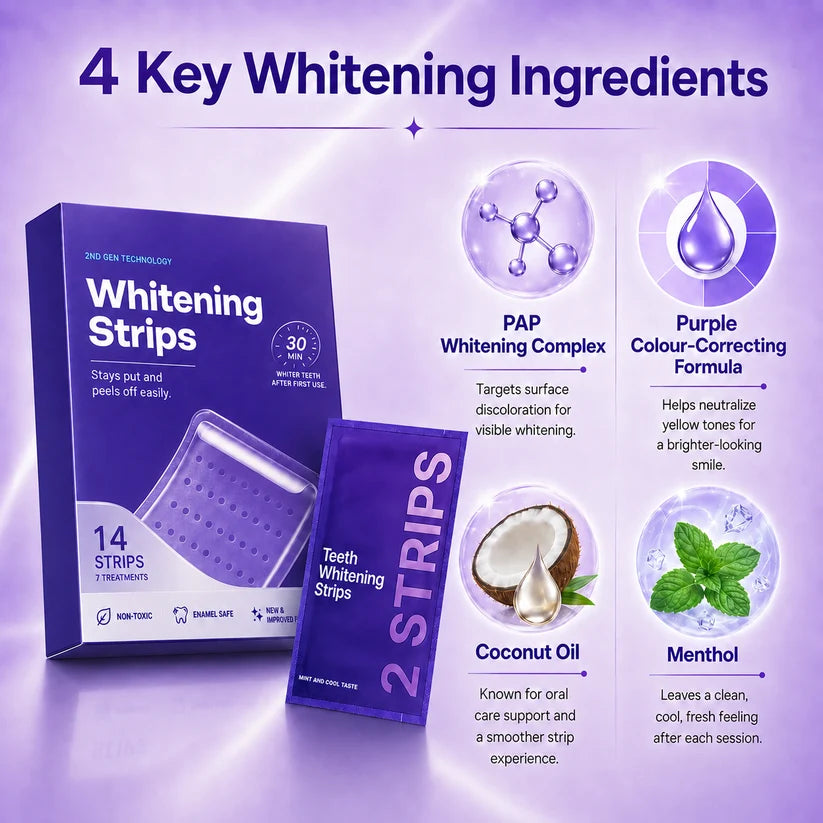 Purple Teeth Whitening Strips