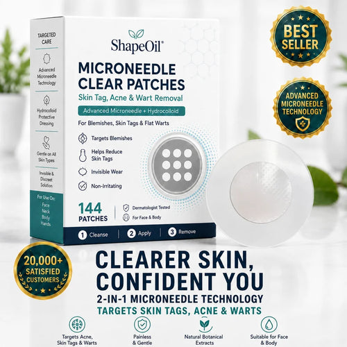 ShapeOil®2-in-1 Microneedle & Hydrocolloid Patch