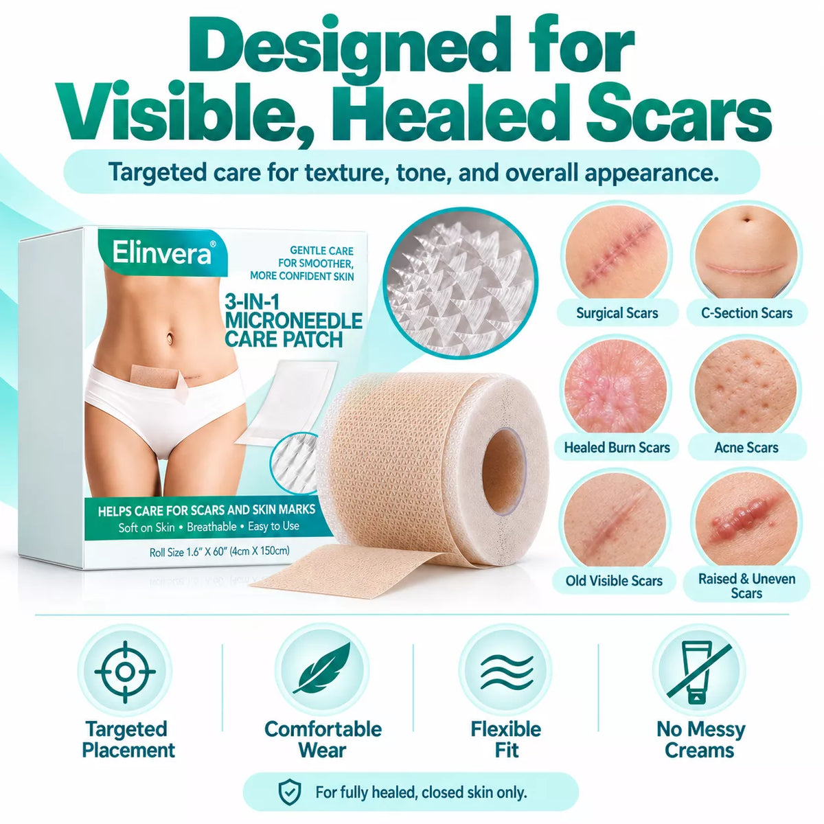 3-in-1 ScarRemoval Microneedle Care Patch