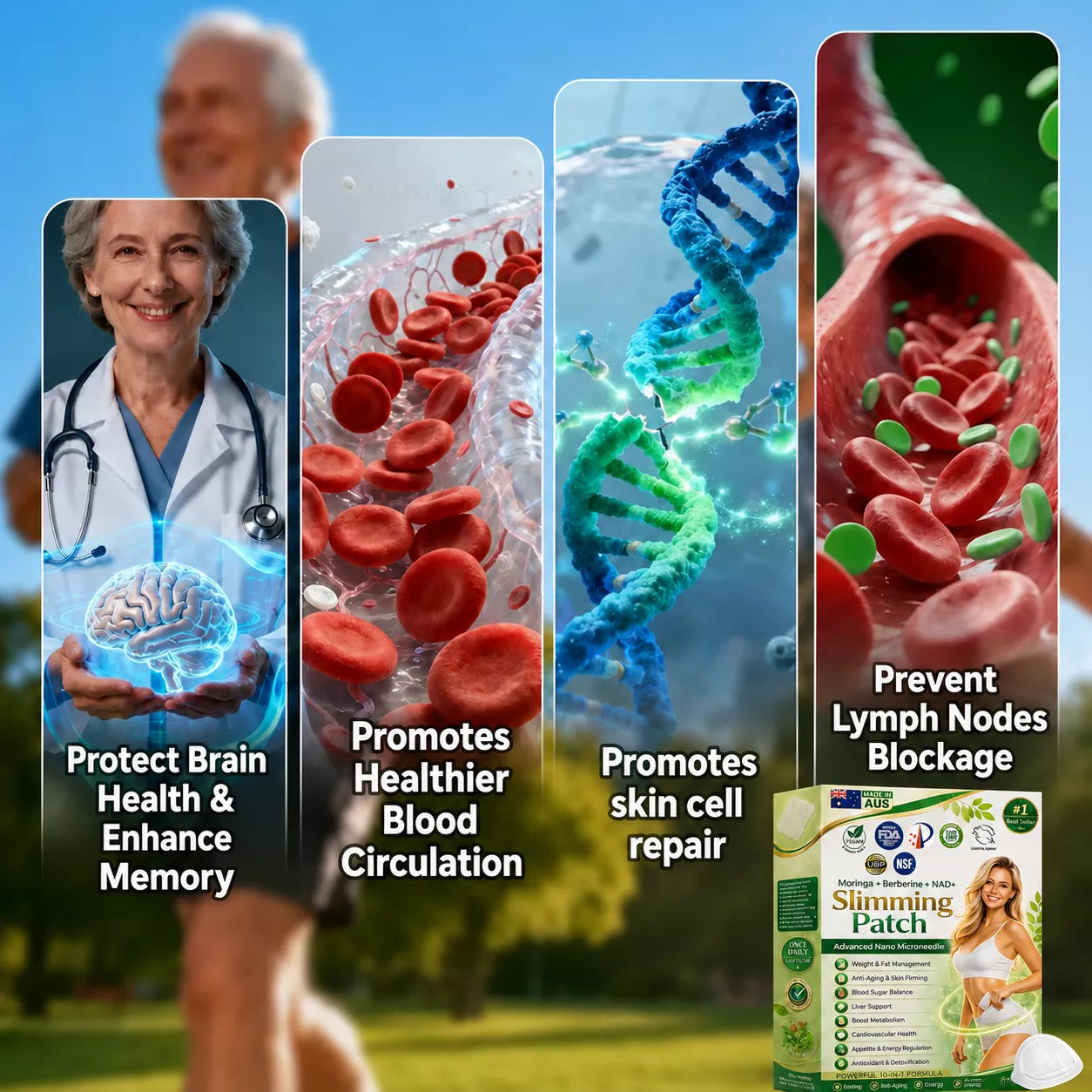 Moringa + Berberine + NAD+ Slimming Patch